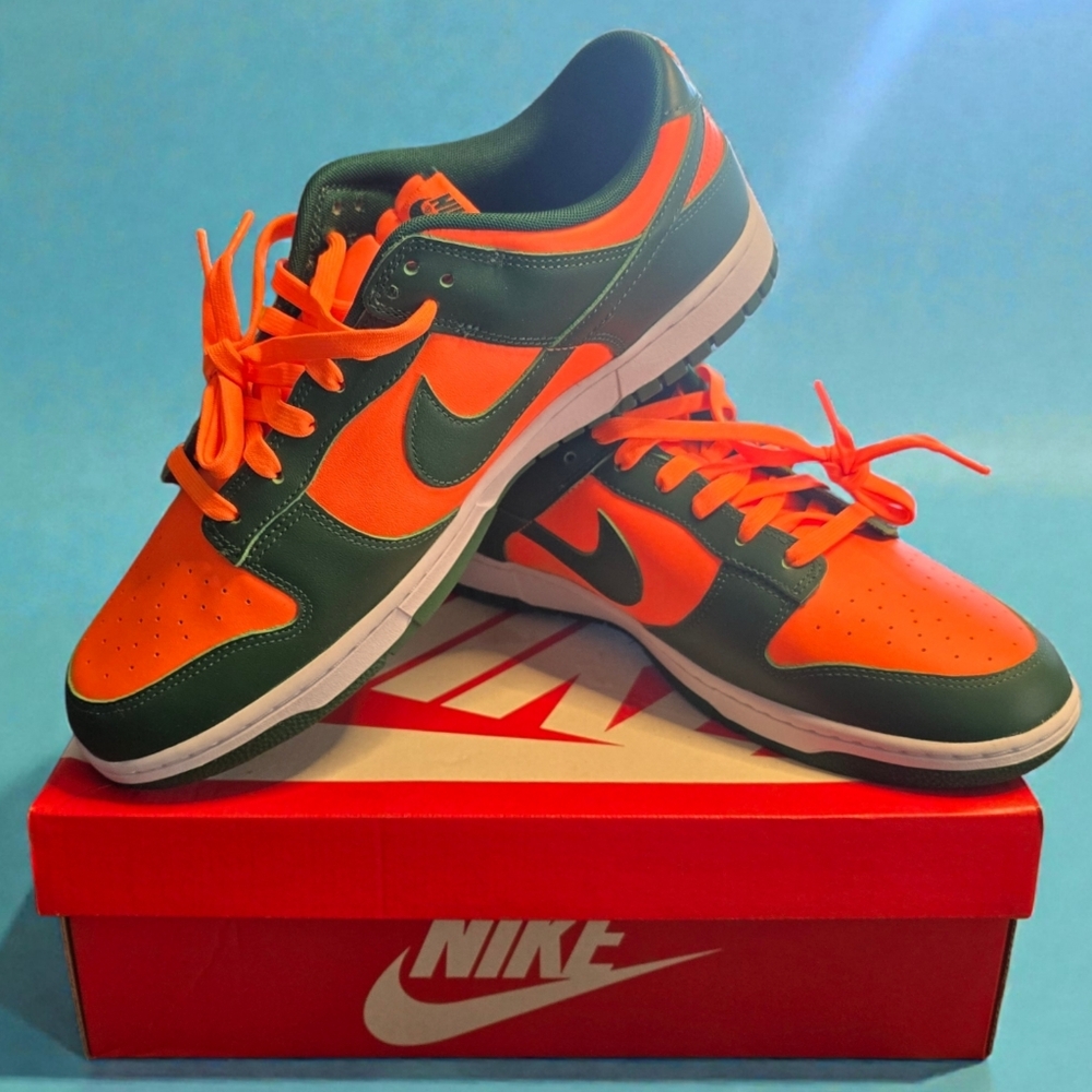 Nike Dunk Low Retro Miami Hurricanes Sneaker New w/ Box Size 14 DD1391-300